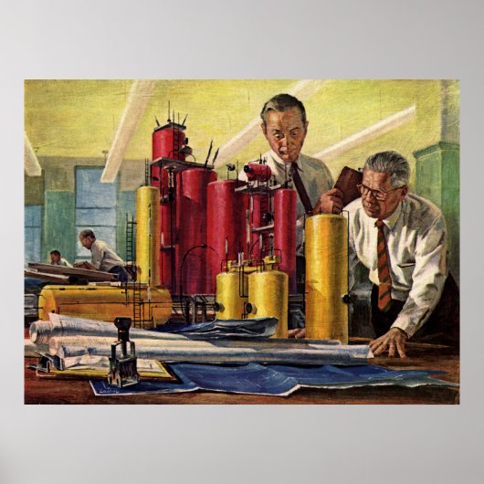  bedrijven, architecten die in een Kantoor werken Poster (Voorkant)