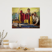  bedrijven, architecten die in een Kantoor werken Poster (Keuken)