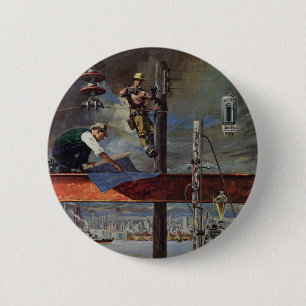  bedrijven, architecten en bouwbedrijven ronde button 5,7 cm