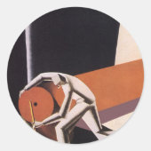 bedrijven, Art Deco-producten en textiel Ronde Sticker (Voorkant)