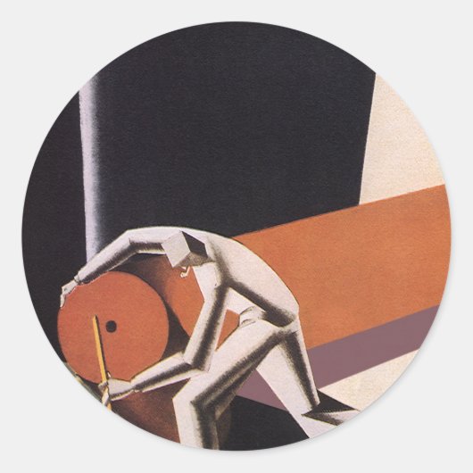 bedrijven, Art Deco-producten en textiel Ronde Sticker (Voorkant)