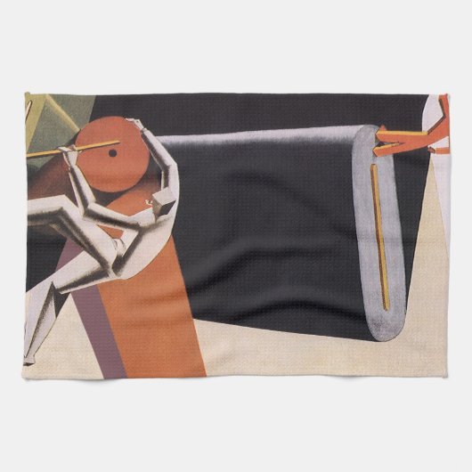 bedrijven, Art Deco-producten en textiel Theedoek (Horizontaal)