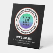 Bedrijven Bedrijf Professionele Logo Personalisere Reclamebord Met Voetstuk (Voorkant)