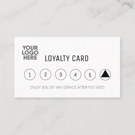 Bedrijven Bedrijven voegen Logo Professional White Klantenkaartje (Voorkant)