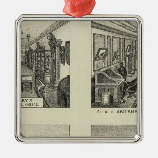 Bedrijven en voorzitterschappen, Abilene, Kansas Metalen Ornament (Voorkant)