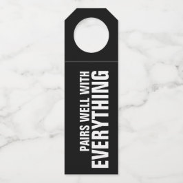 BEDRIJVEN GOED MET ALLES op zwart Flessenhanger