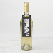 BEDRIJVEN GOED MET ALLES op zwart Flessenhanger (Op fles)