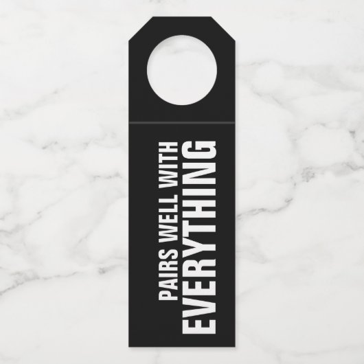 BEDRIJVEN GOED MET ALLES op zwart Flessenhanger (Voorkant)