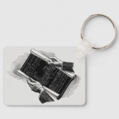  bedrijven, handen en architectonische blauwdrukke sleutelhanger (Voorkant)