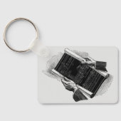  bedrijven, handen en architectonische blauwdrukke sleutelhanger (Achterkant)