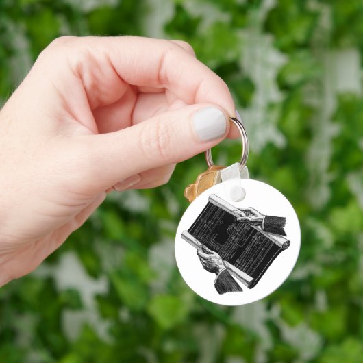  bedrijven, handen en architectonische blauwdrukke sleutelhanger (Hand)