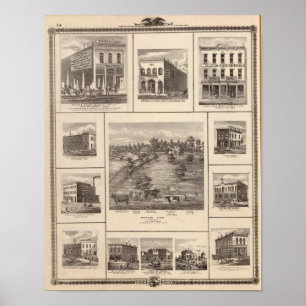 Bedrijven in Charles City, Davenport Poster