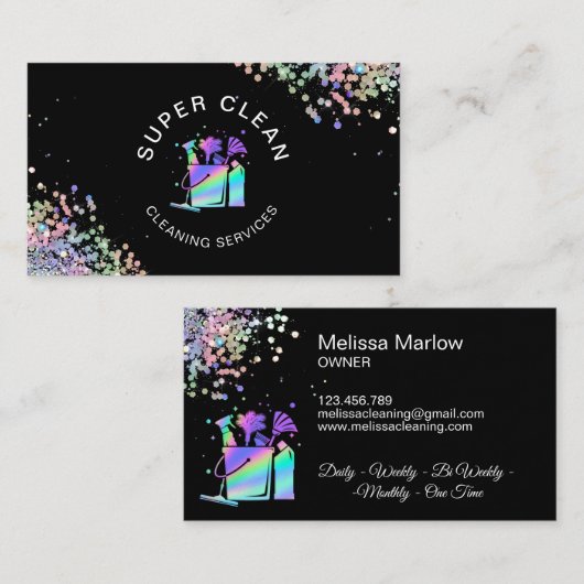 Bedrijven met professionele holografen voor het sc visitekaartje (Voorkant / Achterkant)