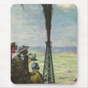 bedrijven, oliepieken met werknemers muismat