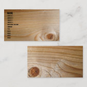Bedrijven op onafgewerkt hout visitekaartje (Voorkant / Achterkant)