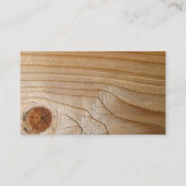 Bedrijven op onafgewerkt hout visitekaartje (Achterkant)