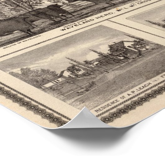 Bedrijven, vestigingen, Cedar County Poster (Hoek)