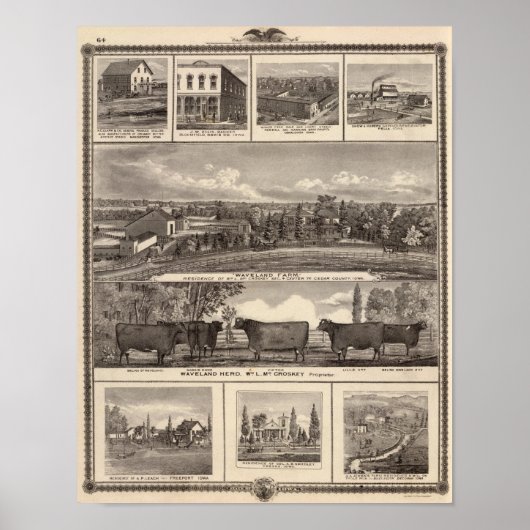 Bedrijven, vestigingen, Cedar County Poster (Voorkant)