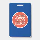 Bedrijven voegen Logo modern Oranje blauw bedrijf  Badge (Back)