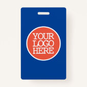 Bedrijven voegen Logo modern Oranje blauw bedrijf  Badge (Achterkant)