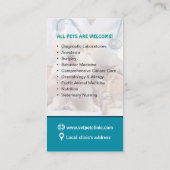 Bedrijven voor diergeneeskundig of klinisch visitekaartje (Achterkant)