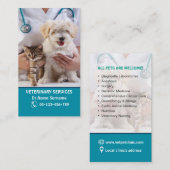 Bedrijven voor diergeneeskundig of klinisch visitekaartje (Voorkant / Achterkant)