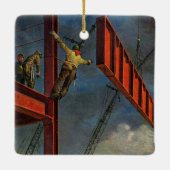 bedrijven, werknemers in de staalbouw keramisch ornament (Achterkant)