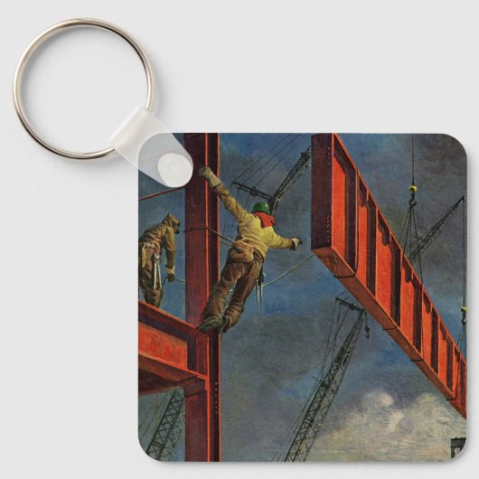  bedrijven, werknemers in de staalbouw sleutelhanger (Voorkant)