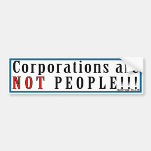BEDRIJVEN ZIJN GEEN MENSEN! BUMPERSTICKER