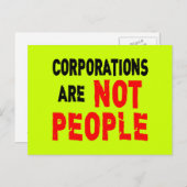 Bedrijven zijn GEEN MENSEN die protestT-shirt make Briefkaart (Voorkant / Achterkant)