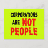 Bedrijven zijn GEEN MENSEN die protestT-shirt make Briefkaart (Voorkant)