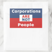 Bedrijven zijn geen mensen - Sticker (Tas)