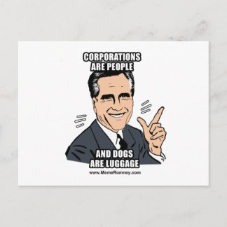 BEDRIJVEN ZIJN MENSEN EN HONDEN ZIJN BAGAGE BRIEFKAART