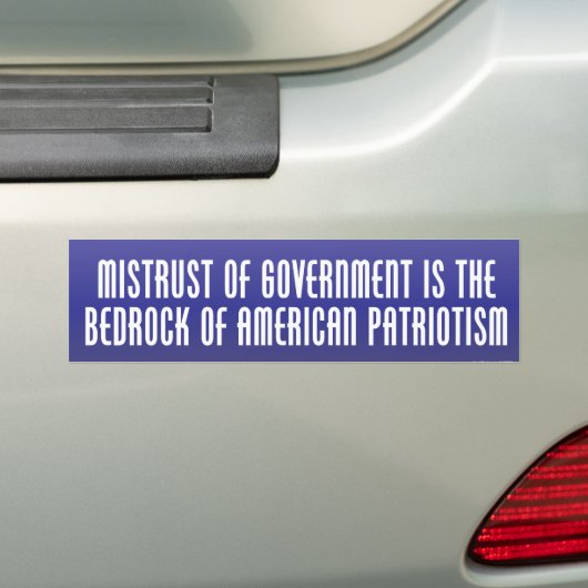 Bedrock of Patriotism Bumpersticker (Op auto)