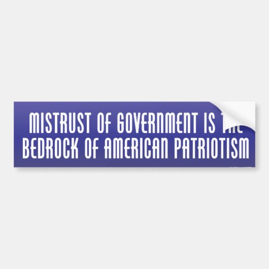 Bedrock of Patriotism Bumpersticker (Voorkant)