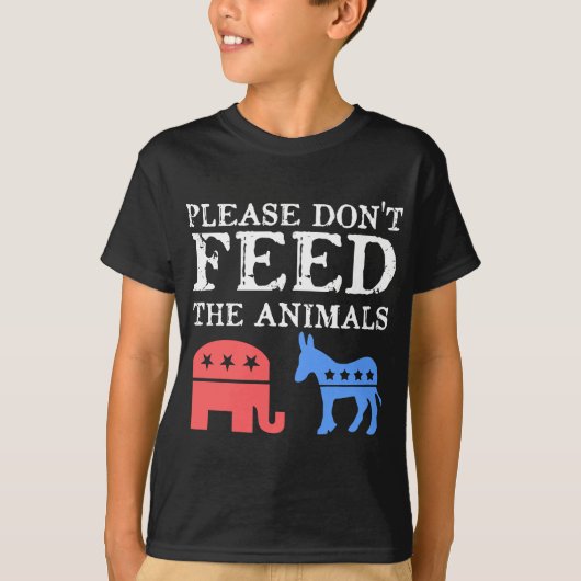  bedroefd Gelieve de Dieren niet te voeren L T-shirt (Voorkant)