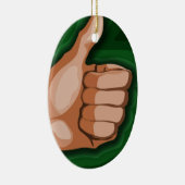 Bedroeg het Hand Funny Photo Custom Graphic Design Keramisch Ornament (Rechts)