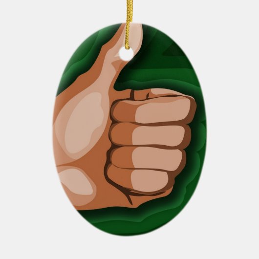 Bedroeg het Hand Funny Photo Custom Graphic Design Keramisch Ornament (Voorkant)