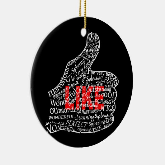 Bedroeg omhoog met gelijkaardig tekstontwerp keramisch ornament (Rechts)