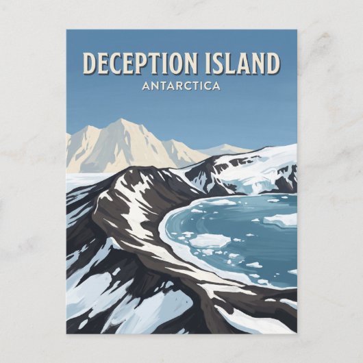 Bedrogseiland Antarctica Briefkaart (Voorkant)