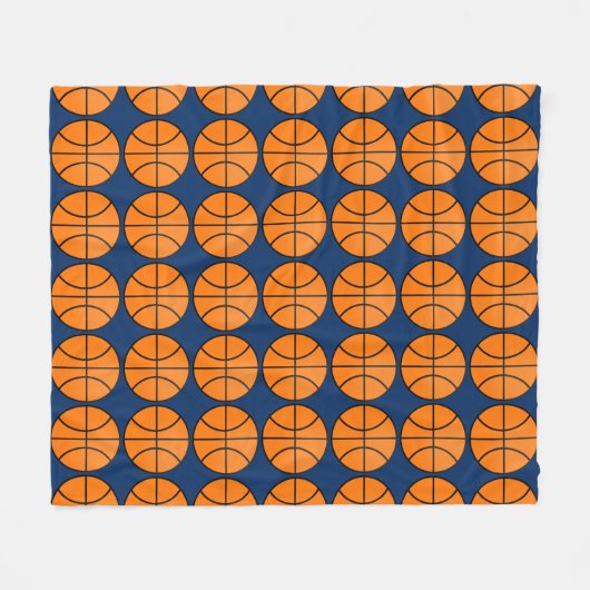 Bedroom Basketball Sportbank Cadeaus Fleece Deken (Voorkant (Horizontaal))