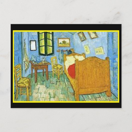 Bedroom in Arles, Van Gogh Briefkaart (Voorkant)
