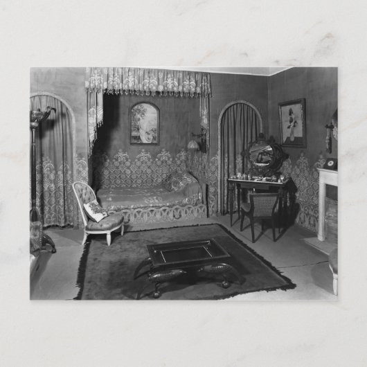 Bedroom van Jeanne Lanvin c.1920-25 Briefkaart (Voorkant)