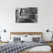 Bedroom van Jeanne Lanvin c.1920-25 Canvas Afdruk (Insitu (Slaapkamer))