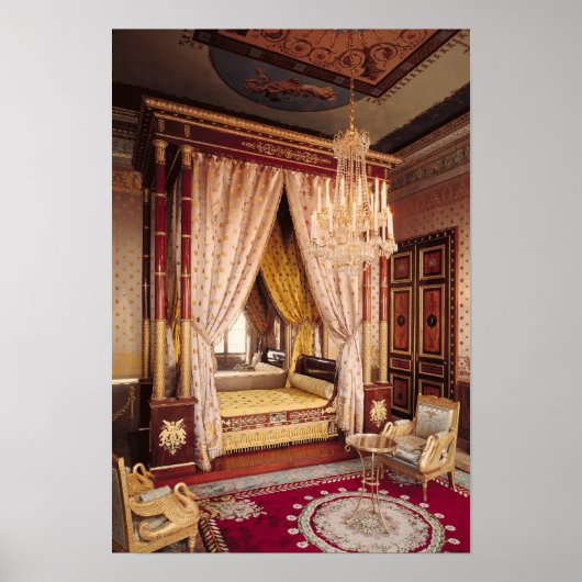 Bedroom van koningin Hortense de Beauharnais Poster (Voorkant)
