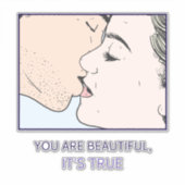 Bedroom Wall Decor Art Romantic Couple Kiss Sticker (Voorkant)