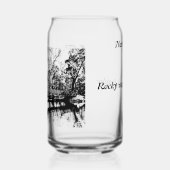 Bedrukt glas kan set van 1 (Links)