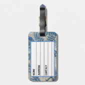  bedrukt katoenweefsel bagagelabel (Achterkant verticaal)