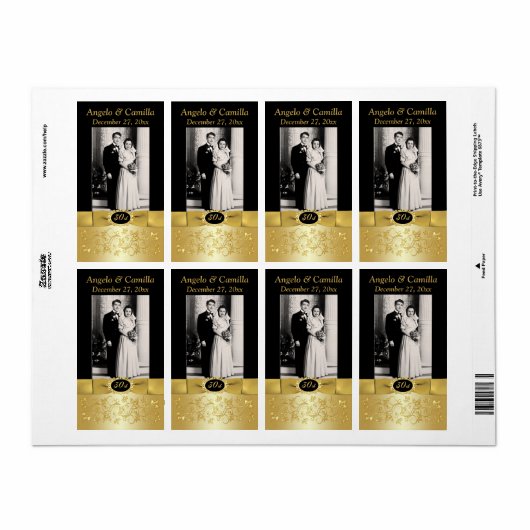 BEDRUKT LINT 30e Jubileum Photo Wine Label (Full Sheet)