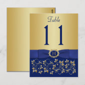 BEDRUKT LINT Blauw Gouden Lijstnummer Briefkaart (Voorkant / Achterkant)